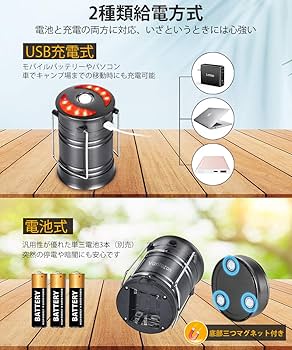 非常用品セット（乾電池式LEDライト、モバイルバッテリー