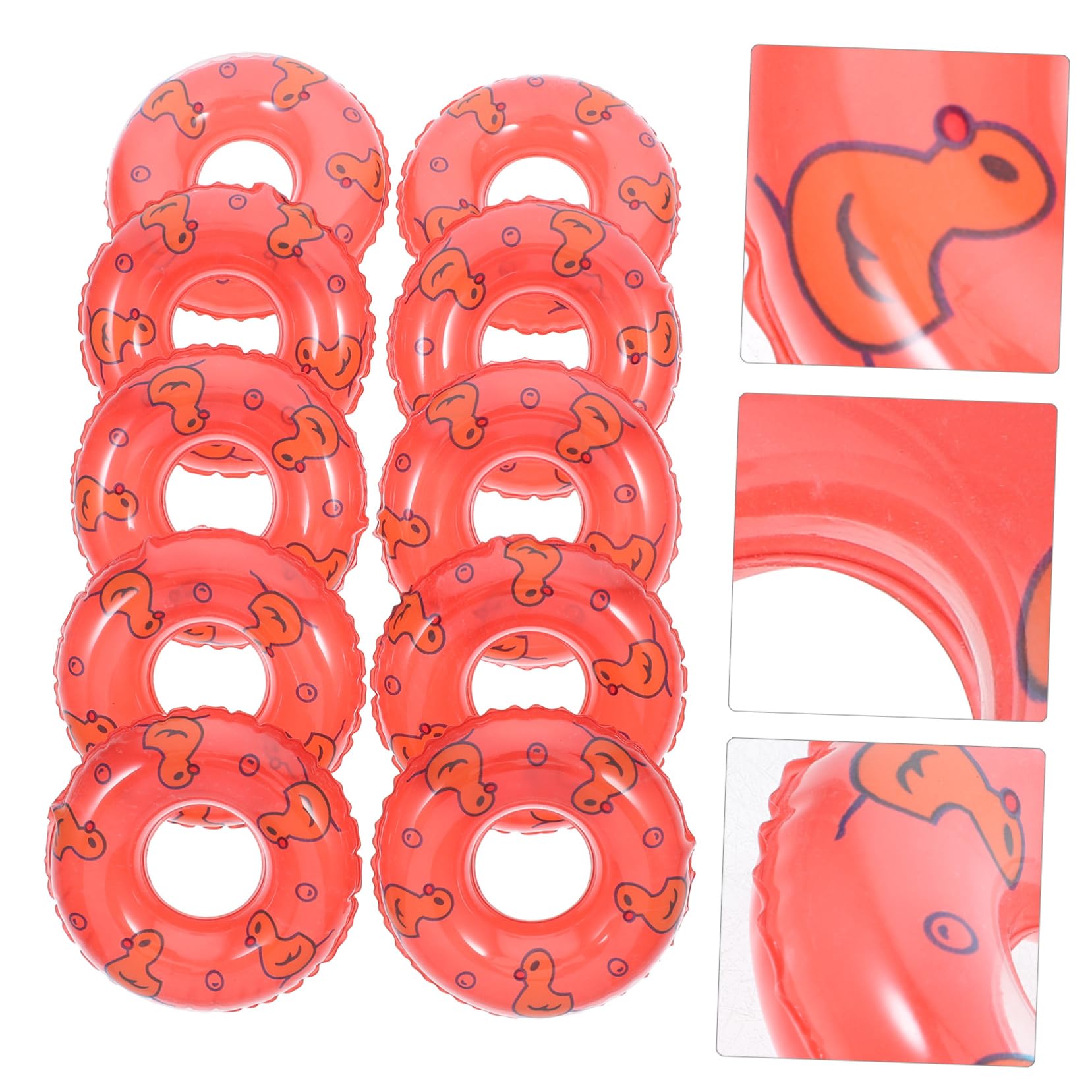 Abaodam 10Pcs Decorative Swim Rings for Doll Houses Cute Ornaments for Bathtub Fun Creative Play Accessories for Photography and