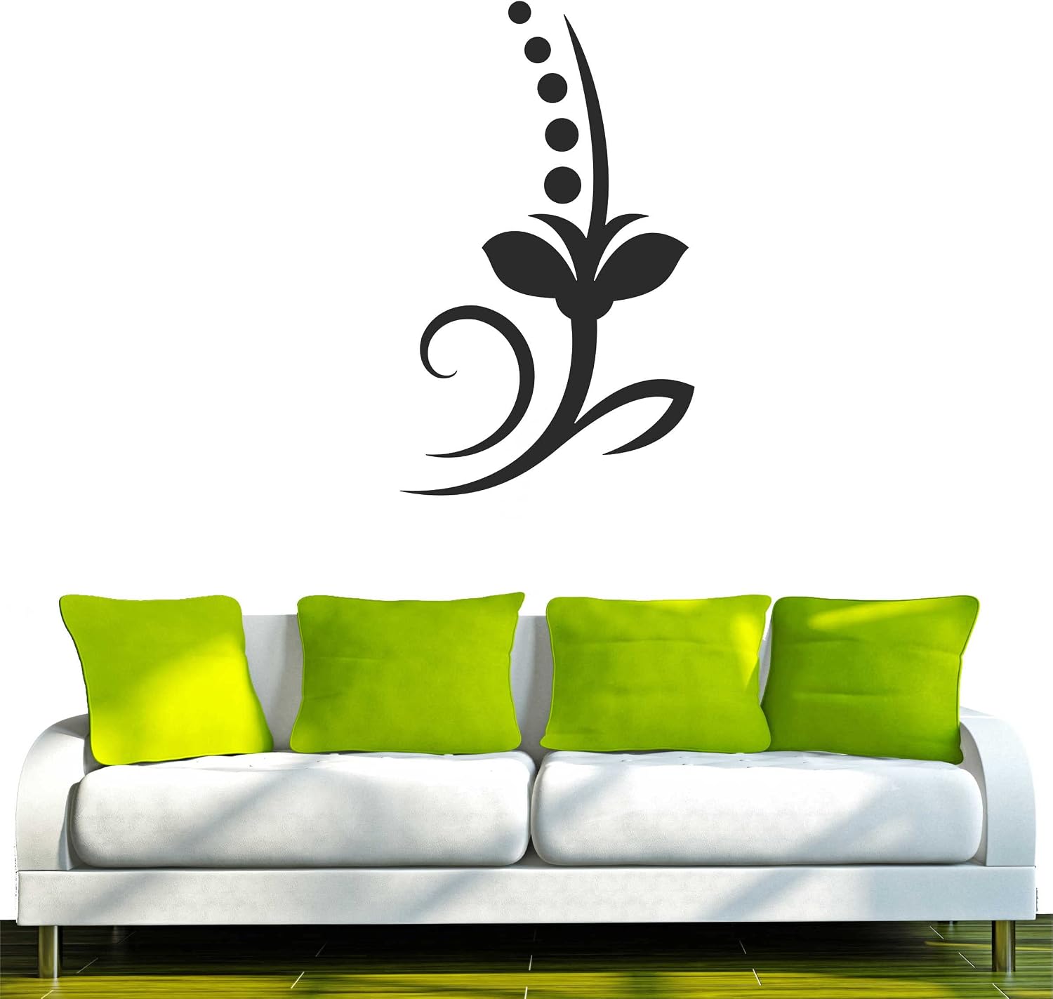 INDIGOS UG Adesivo Murale Tribe Nero 80x27 Cm - Decorazione Parete Per Soggiorno, Cameretta, Ufficio