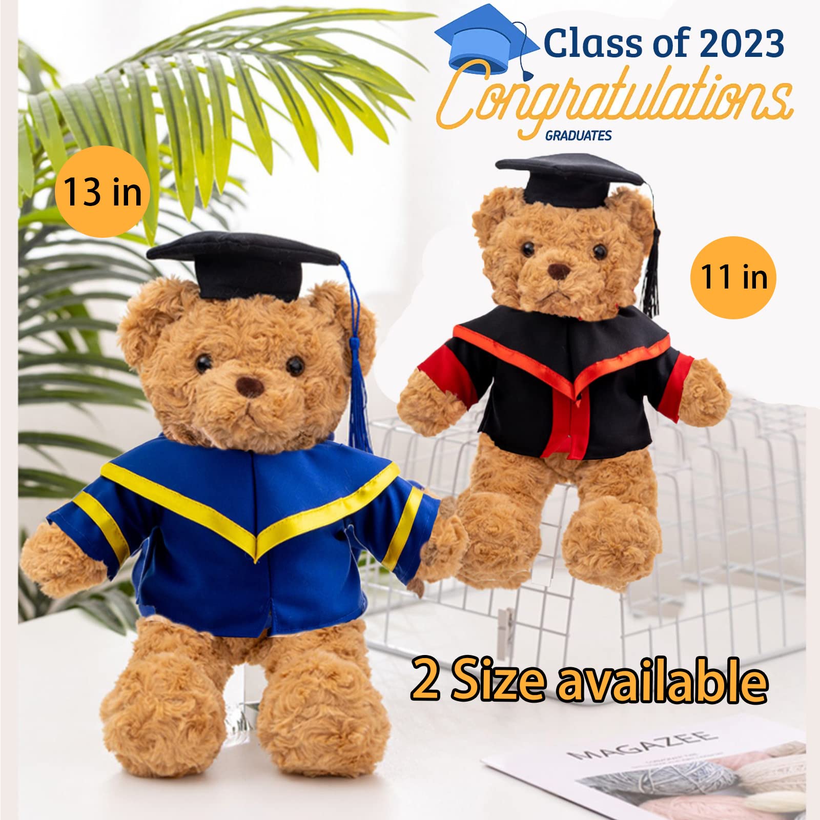 Graduation Kanye Oso De Peluche De Graduación HENGBIRD - 23 Cm, Con Birrete Y Diploma, Regalo Ideal Para Estudiantes Ositos De Peluche Pequeños Mini