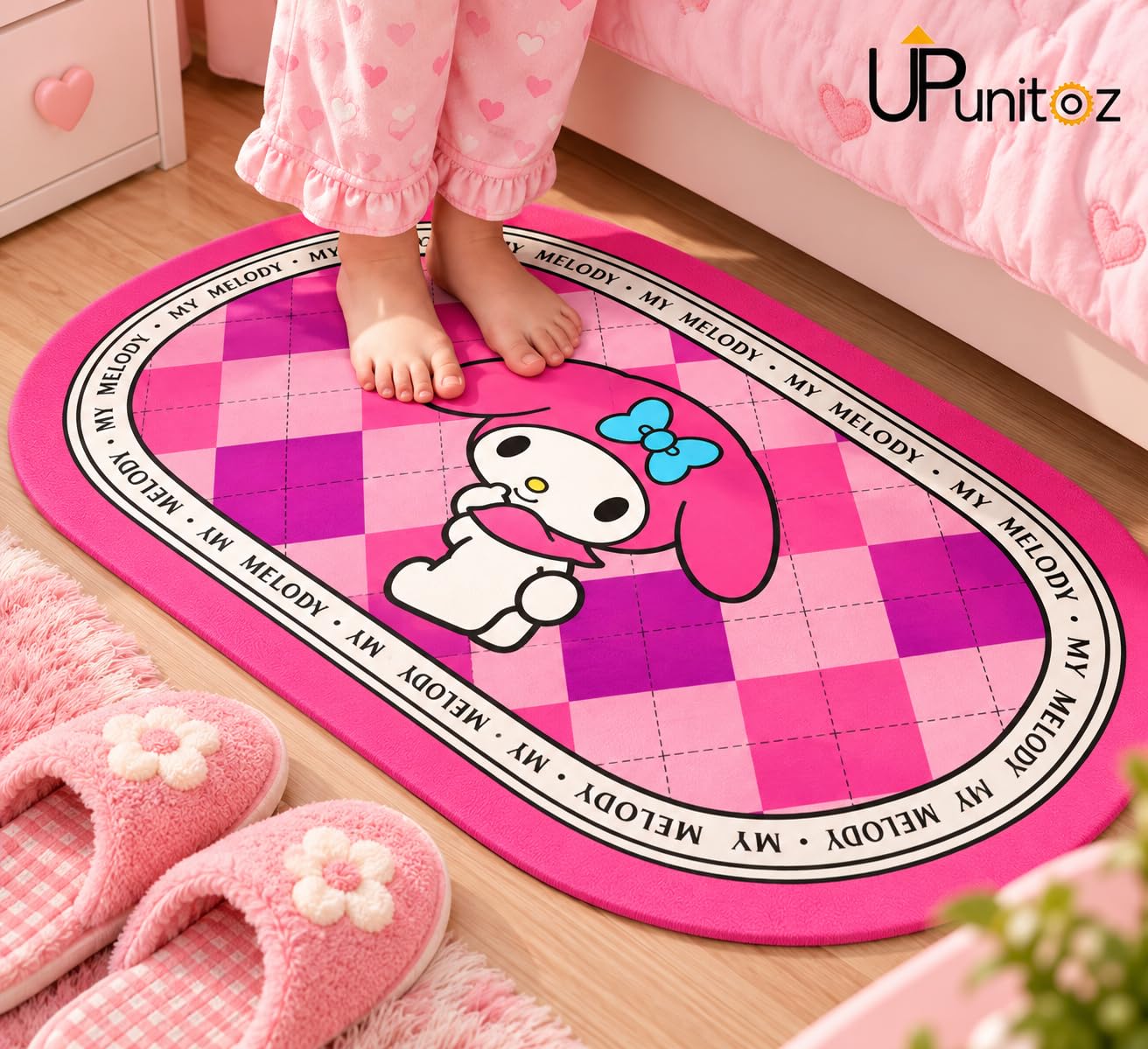 Cute Doraemon Doormat - Pink Kids Room Rug -6