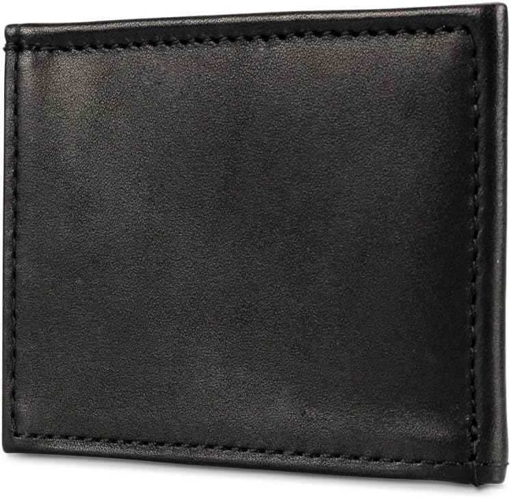 Slimmy Slim Wallet RFID Blocking for men. WARNING: Not for everyone OG3 Minimalist Wallet. 8mm Thin Front Pocket Wallet, 3 Pocket, 2 Panel Full-Grain Leather – 101 x 76mm Premium EDC Black Wallet