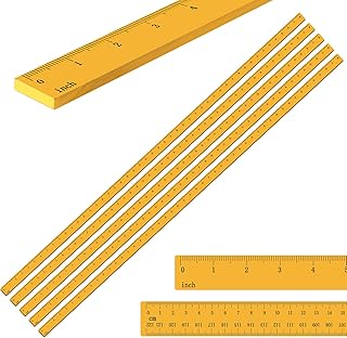 Janlaugh 5 Pcs Meter Stick 48 Inch Yard Stick Wood Economy Meterstick Ruler Wood Double Sided Yardstick for School Classroom Home Office Tailor Craft