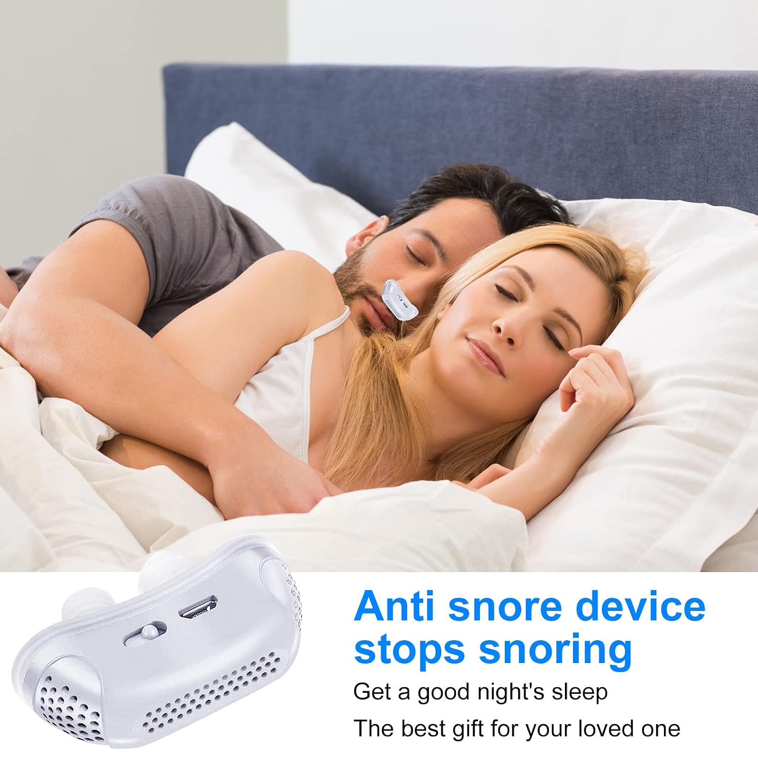 Anti Snoring Devices, Electric Mini Snore Stop-pêr, Anti Snoring Sleep Aid for Blocked Nostrils Snore Reduction