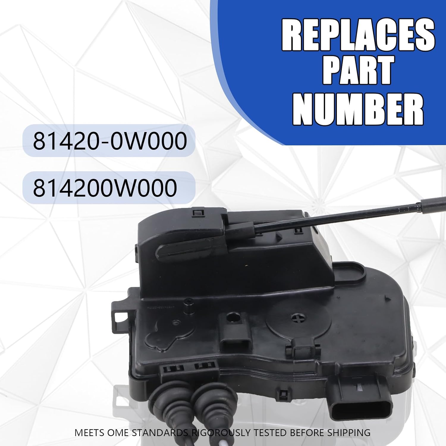 Door Lock Actuator Rear Right Passenger Side Compatible with 2010-2012 Hyundai Santa Fe Door Latch Replacement 81420-0W000 814200W000