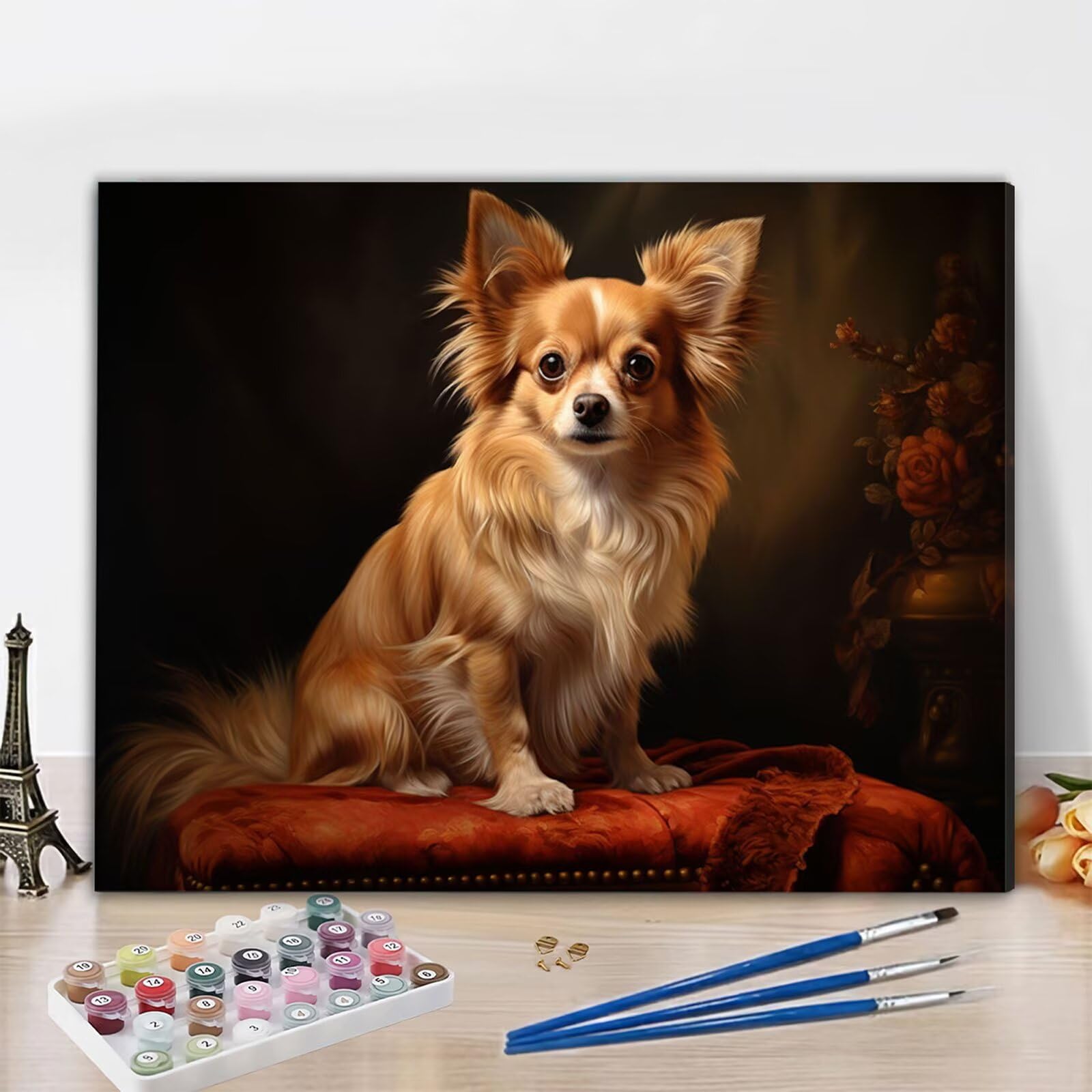 Malowanie według liczb, dla dzieci od 10 lat, malowanie według liczb, dla dorosłych, duży, 60 x 90 cm, zwierzęta, malowanie według liczb, farby akrylowe, "zrób to sam", obraz olejny na płótnie, zestaw