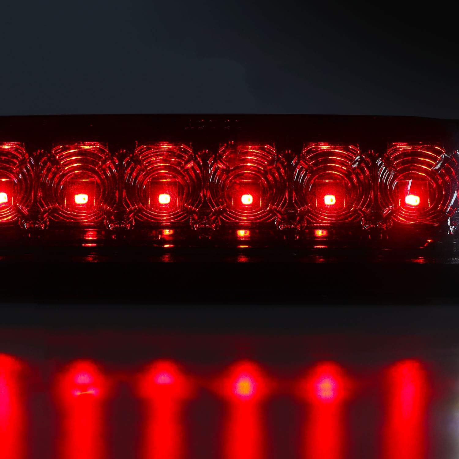 Tresound LED 3rd Third Tail Brake Light for 2007-2013 Chevy Silverado/GMC Sierra 1500 2500HD 3500HD Rear Cargo Lamp High Mount Stop light Chrome Housing + Smoke Lens