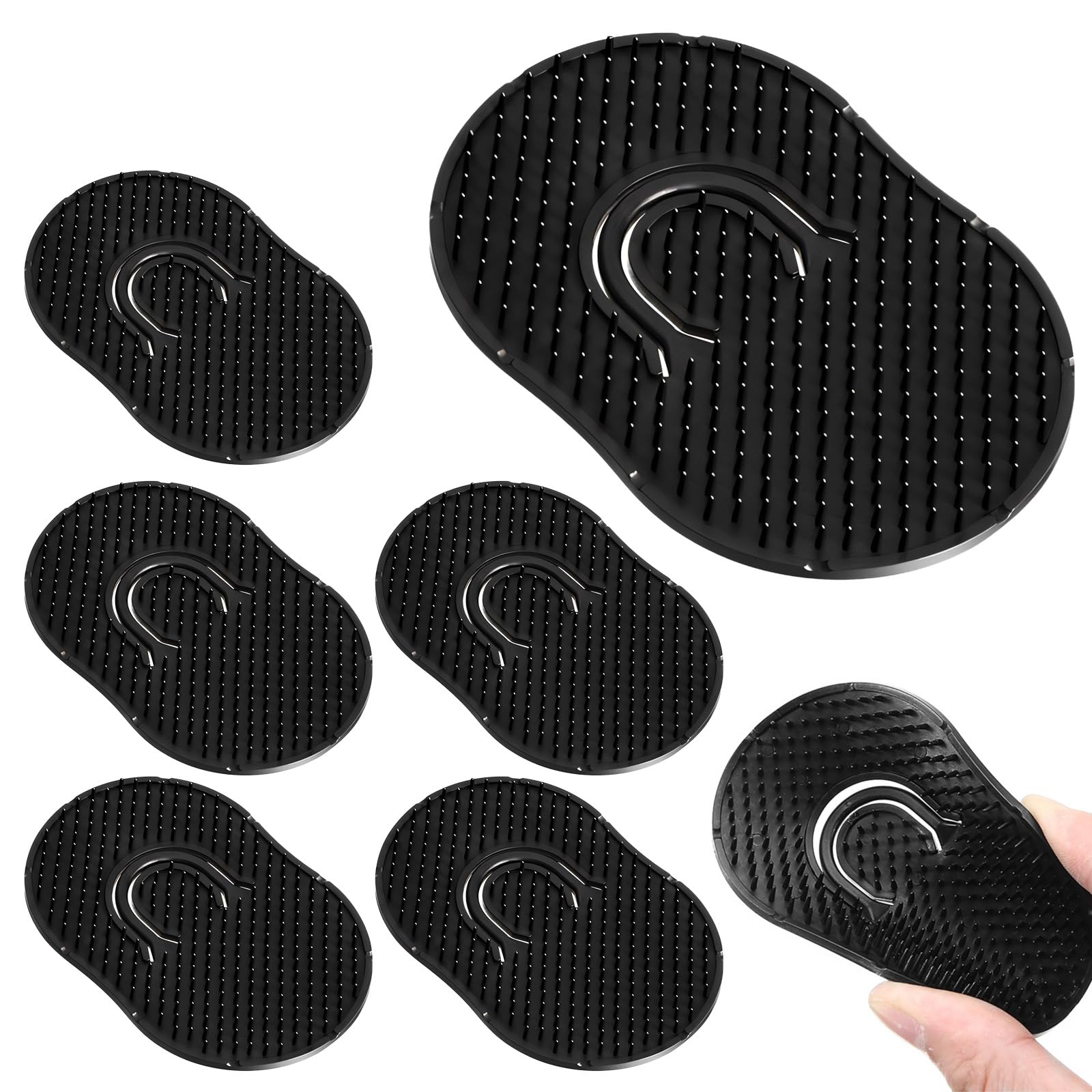 6Pcs Pocket Combs for Men - Soft Palm Combs Round Hair Comb for Men Portable Travel Comb for Scalp Massage, Shampoo