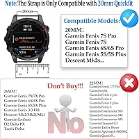 Vista 2 de ZPJPPLX 20mm Metal Watch Bands for Garmin Fenix 7S Pro/7S,Stainless Steel Quickfit Strap for Fenix 6S Pro/6S/5S Plus/5S/Descent Mk2S/Instinct