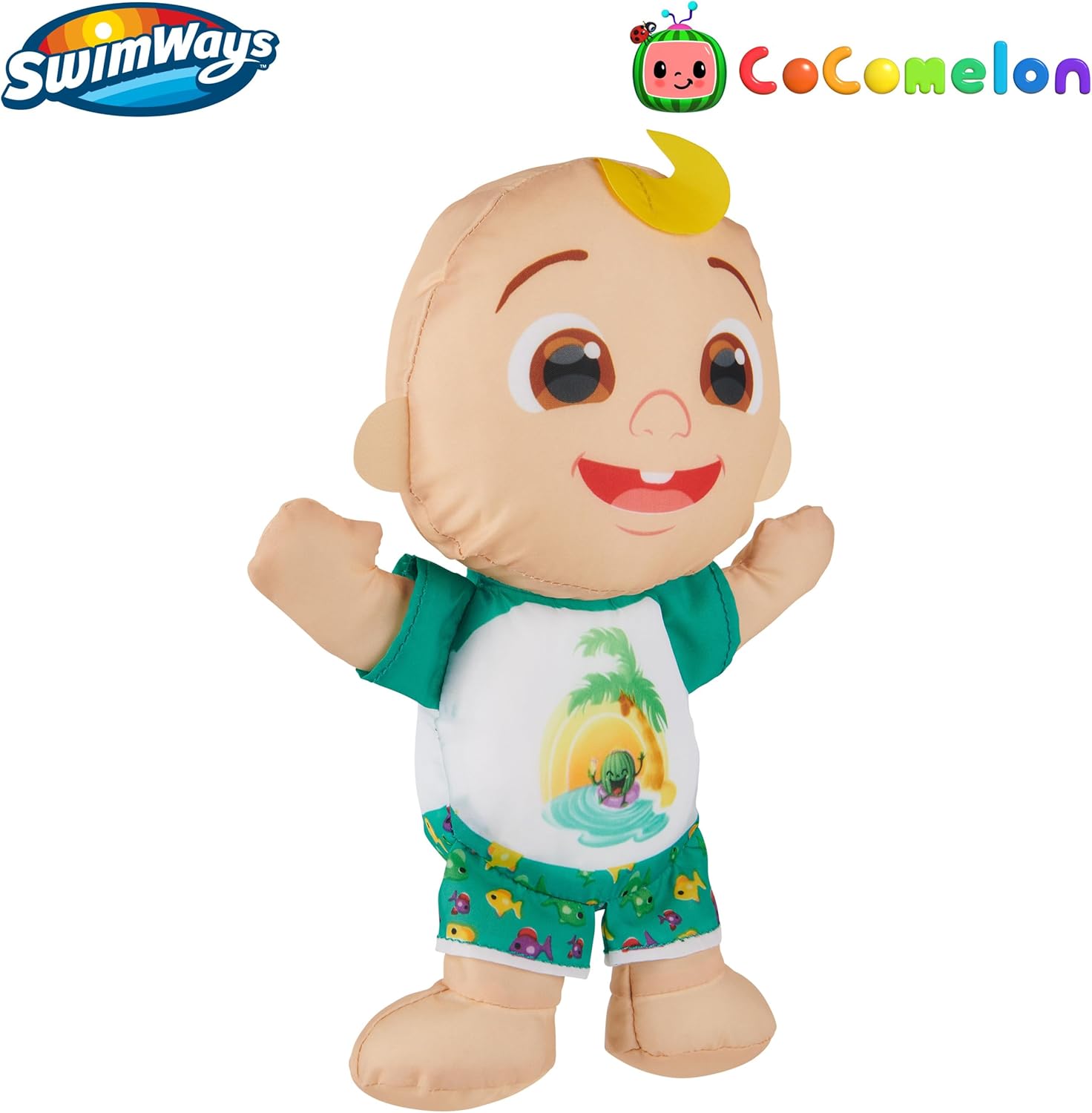 SwimWays Cocomelon JJ Swim Huggable, Kids Toys, Bath Toys & Beach Toys, Floating Water Stuffed Animal for Kids Aged 1 & Up