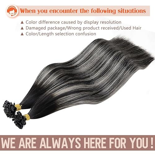 Miniatura 4 de Sunny Hair - Extensiones de cabello humano con punta en I 100S, extensiones de cabello humano marrón chocolate preunido, extensiones de cabello