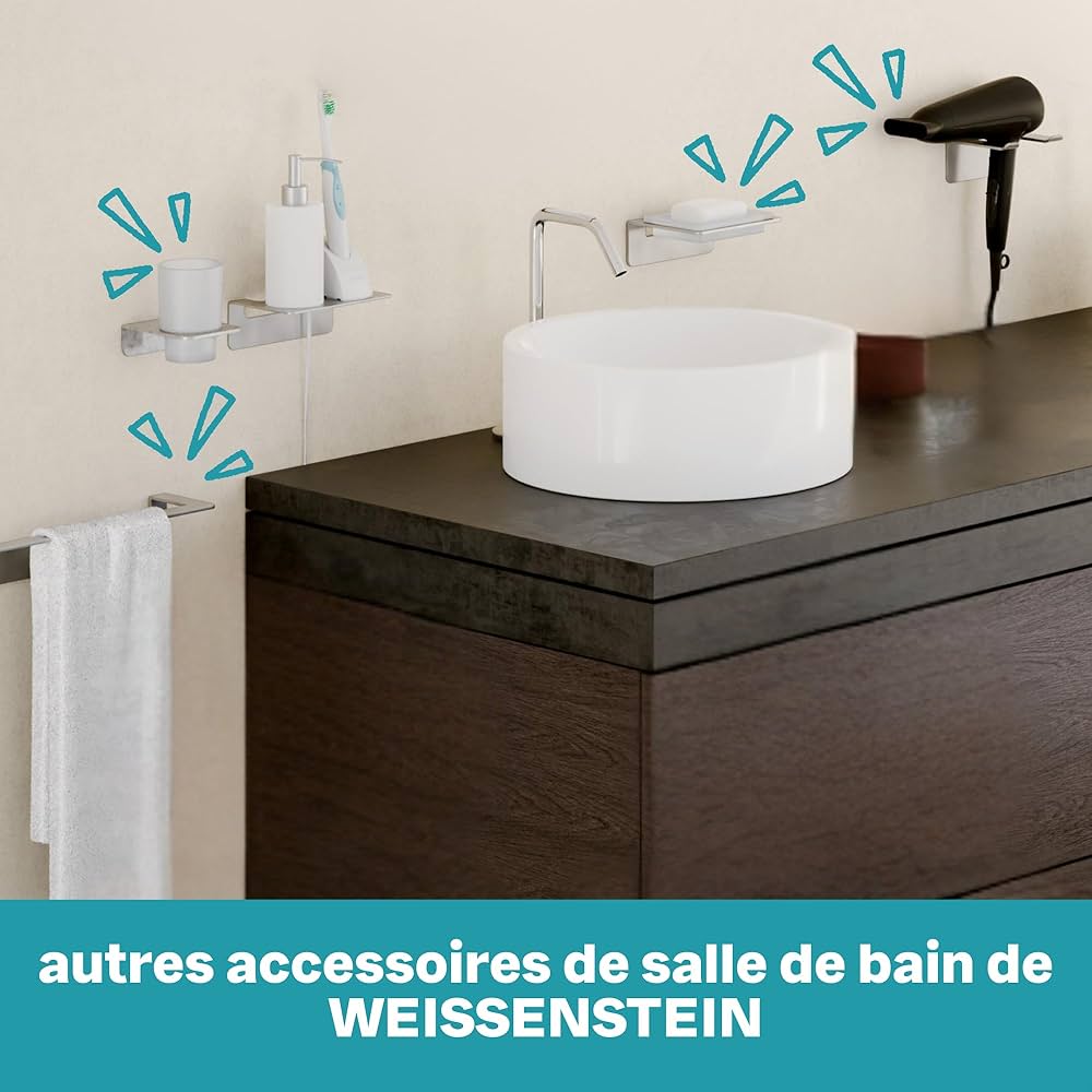 Maximex Tablette D'angle à Fixation Rapide Blanc - Fixer Sans Percer De Trous, Plastique (ABS), 33 X 4.5 X 22 Cm, Blanc