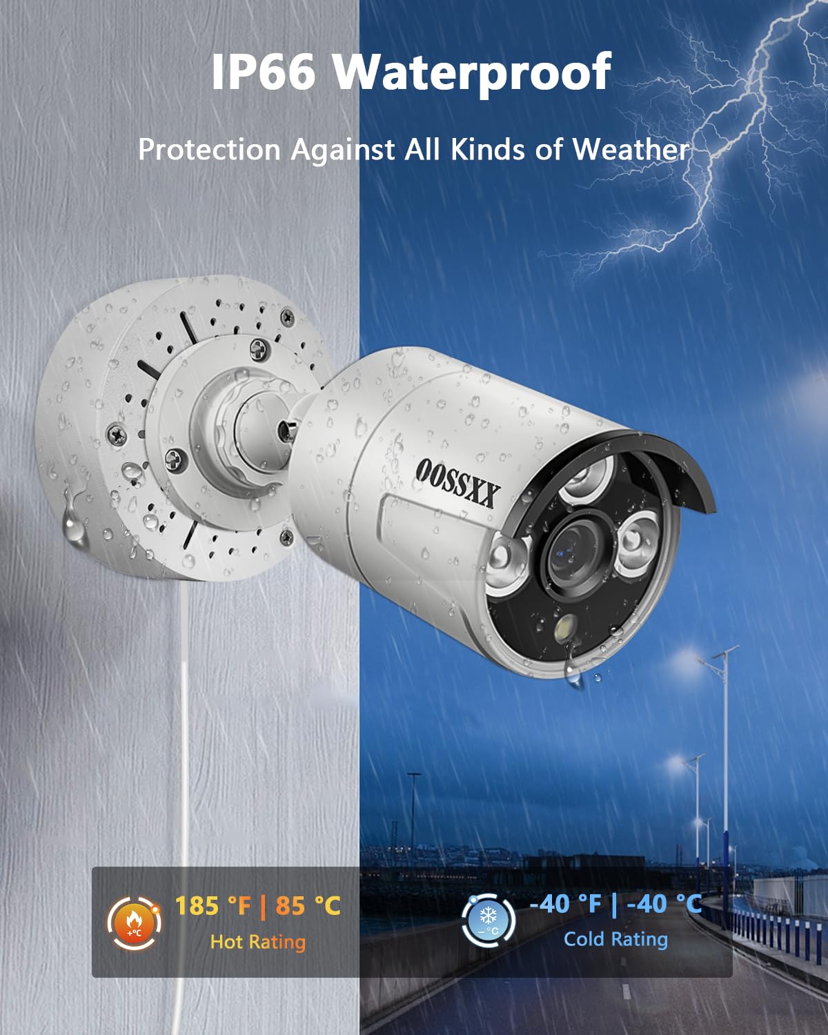 (Outdoor Security Camera Junction Box) Universal Junction Box for Bullet Dome Turret Cameras & Solar Panel, CCTV Base Box Hide Cable, Wall Ceiling Mount Bracket, Metal Electric Enclosure