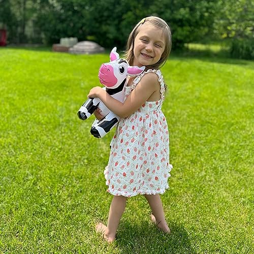 Miniatura 4 de MerriMax Juguete inflable de vaca (pequeño 18 x 13 pulgadas) para niños  Adultos  Fiestas  Decoraciones  Piscinas  Temas de granja