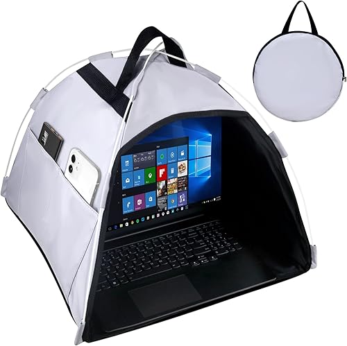 HoYiXi Universal Laptop Sun Shade and Privacy Foldable Shield Working Outdoor Travel Sun Shield for 13-16 inch MacBook Air Pro Dell Asus PC,Gray