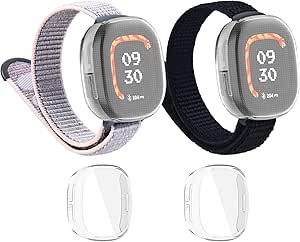 Elastic Braided Bands For Fitbit Google Ace LTE - 2 Pack Stretchy Nylon Replacement Straps