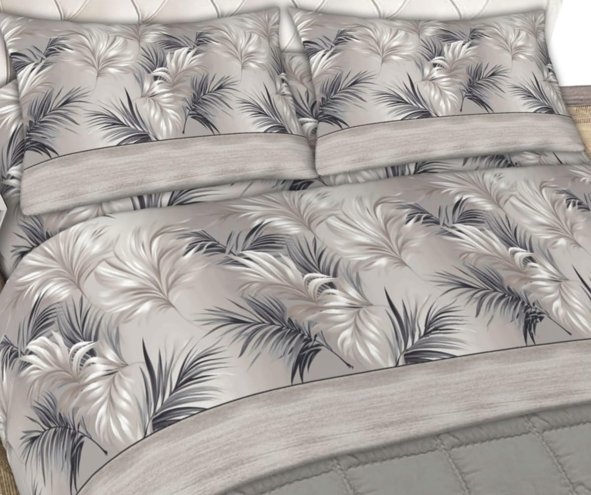 L'Emporio Casa Set Lenzuola in Flanella, Cotone Italiano 100% Pettinato, Anti-Pilling Varie Misure (Armony Grigio, Matrimoniale)