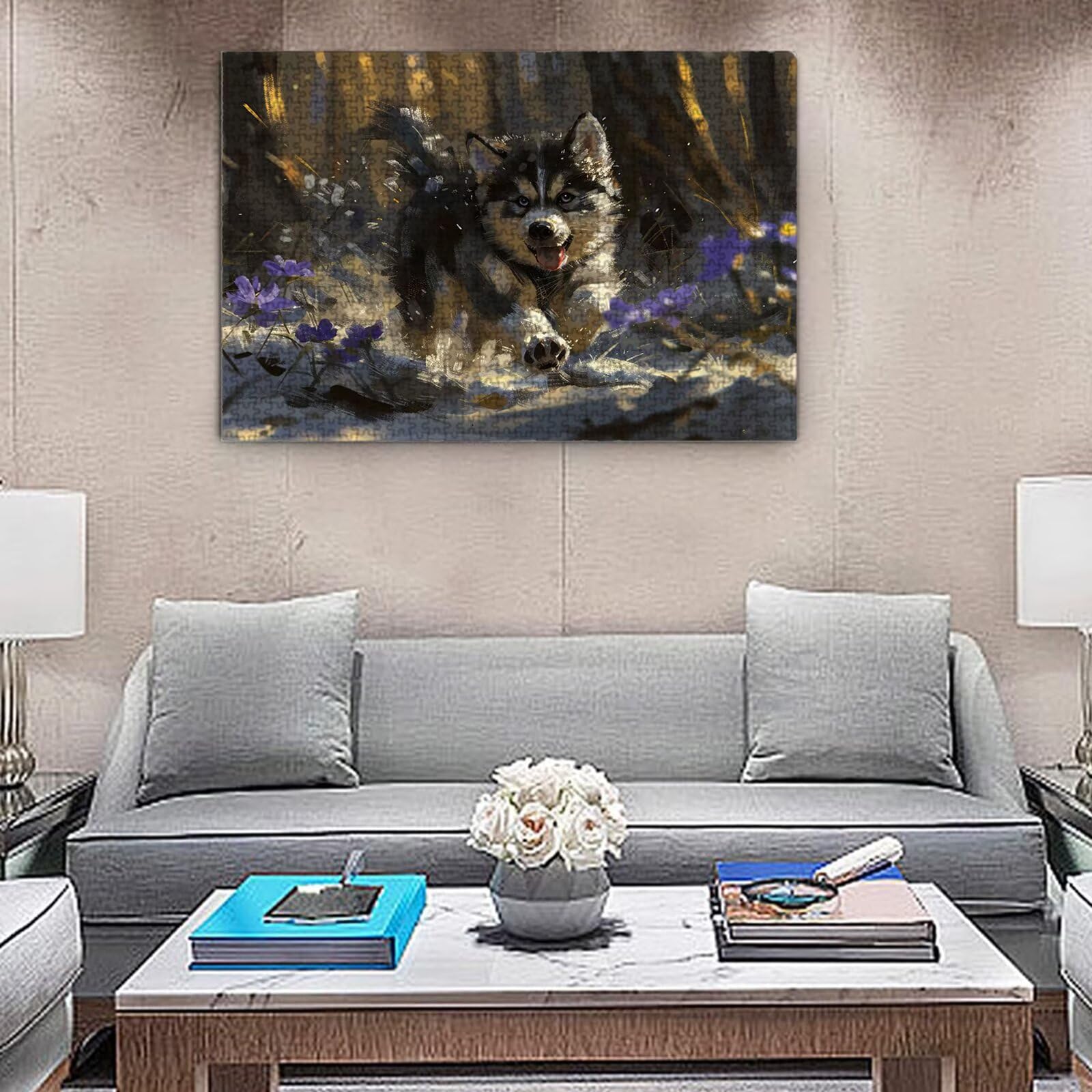 Układanka, 5000 sztuk klasycznych puzzli, puzzle dla zwierząt relaks inteligencja, trudne trudne puzzle dla dorosłych puzzle gra rodzinna, prezent miłość przyjaciel pies 6 K0F-351