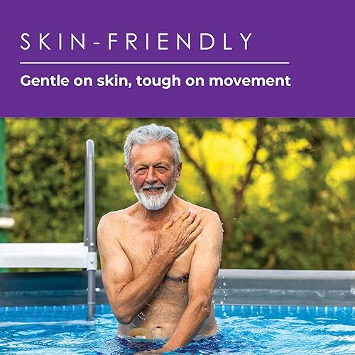 Miniatura 5 de CGM Overpatch  Omnipod 5 insulina Pod  Diseño de corte central bronceado  25 unidades  Adhesivo impermeable  Antideshilachamiento  Fácil aplicación