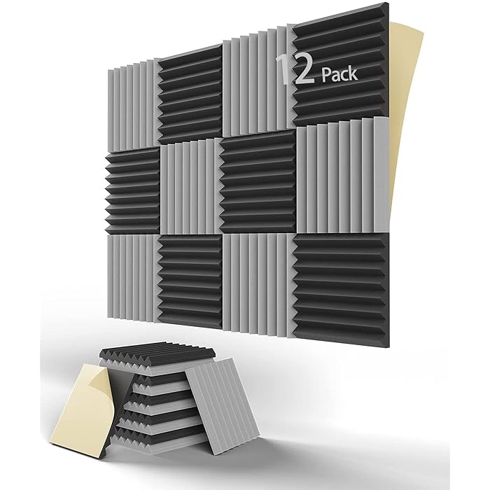 Buy LEIYER Upgrade 12 pack Acoustic Panels With SelfAdhesive, 1" X 12