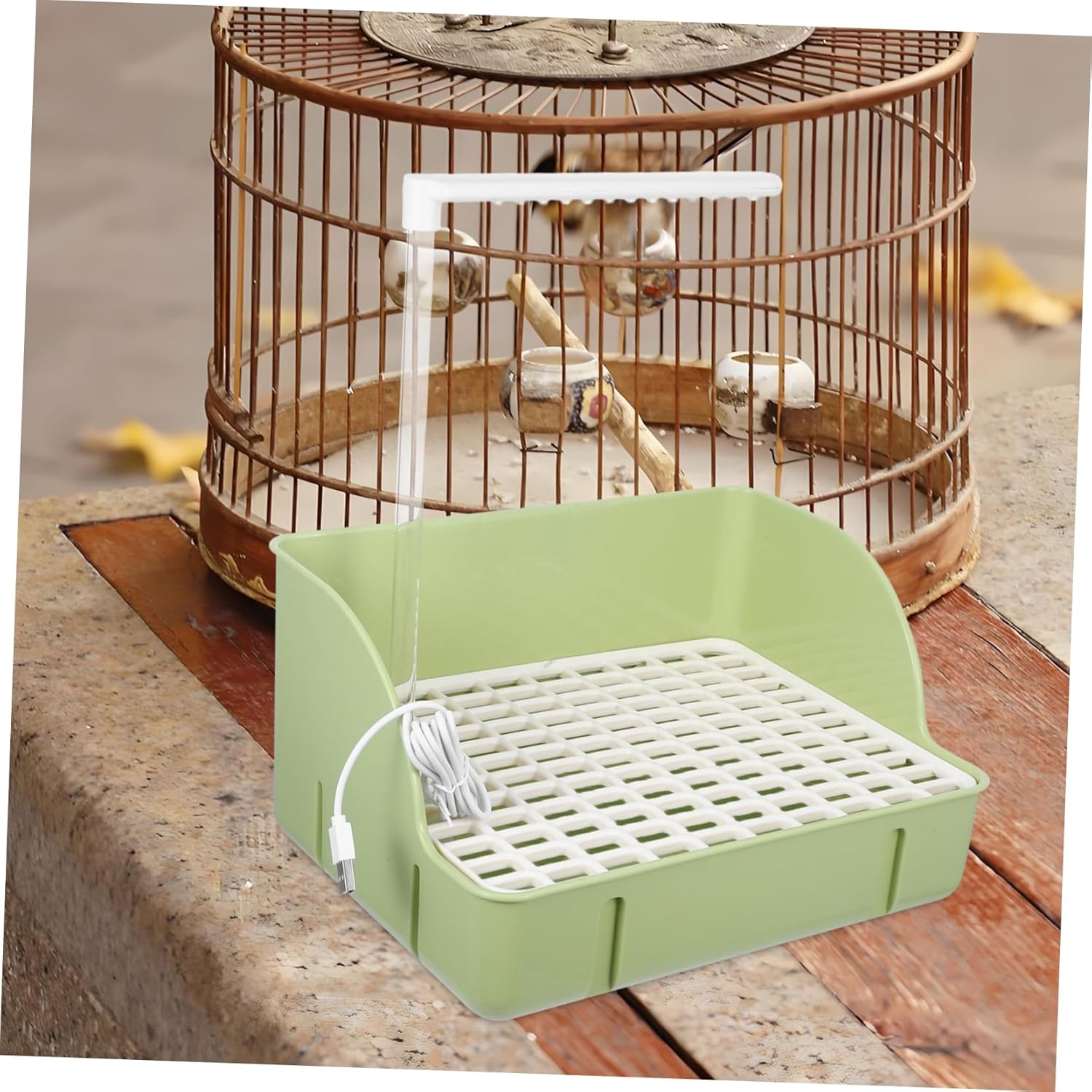 Parrot Bath Tub Automatic Circulating Water Bird Shower Bird Bath Fountains Pet