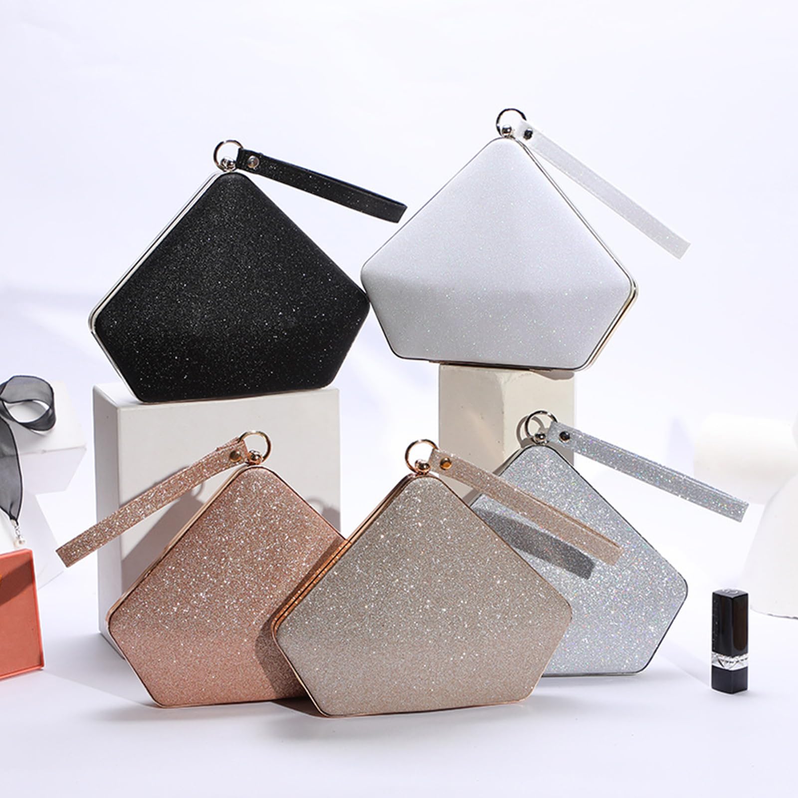 CORIOS Lentejuelas Clutch para Mujer Bolsa de Noche Bolso de Boda Lujoso Bolso de Hombro Bolsa de Cadena Pequeña Elegante Bolsos Bandolera Bolso de Fiesta para Fiesta de Graduación Banquete Dorado