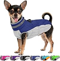 Vista 49 de Chaqueta de invierno para perro, acogedora y reflectante, impermeable, resistente al viento, cálida prenda para mascotas, cómoda ropa de forro polar