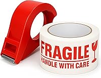 Vista 15 de 3 x 5 pulgadas, 100 calcomanías frágiles para envío: fácil de rasgar, adhesivo permanente, mango con calcomanías de cuidado para caja de envío