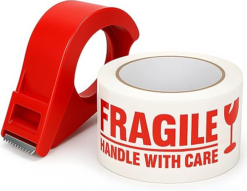 Miniatura 15 de 3 x 5 pulgadas, 100 calcomanías frágiles para envío: fácil de rasgar, adhesivo permanente, mango con calcomanías de cuidado para caja de envío