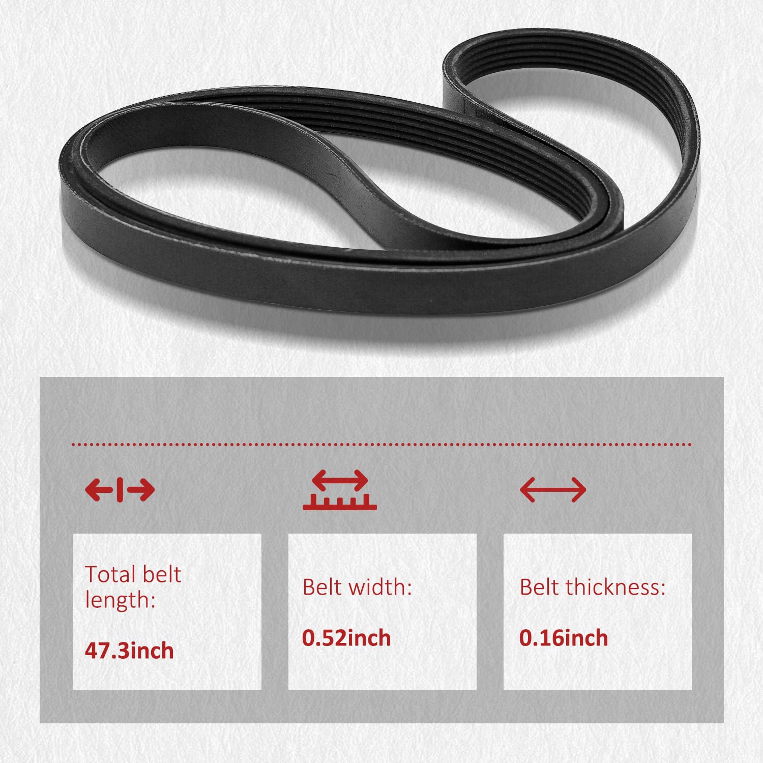 HASMX Replaces C-BT-224 Air Compressor Belt for Craftsman Porter Cable DeVilbiss Fits Porter Cable Compressors: CPL55GH8W, CPLC7060V Fits Sears Craftsman Compressors: 919184260, 919175262, 919184160