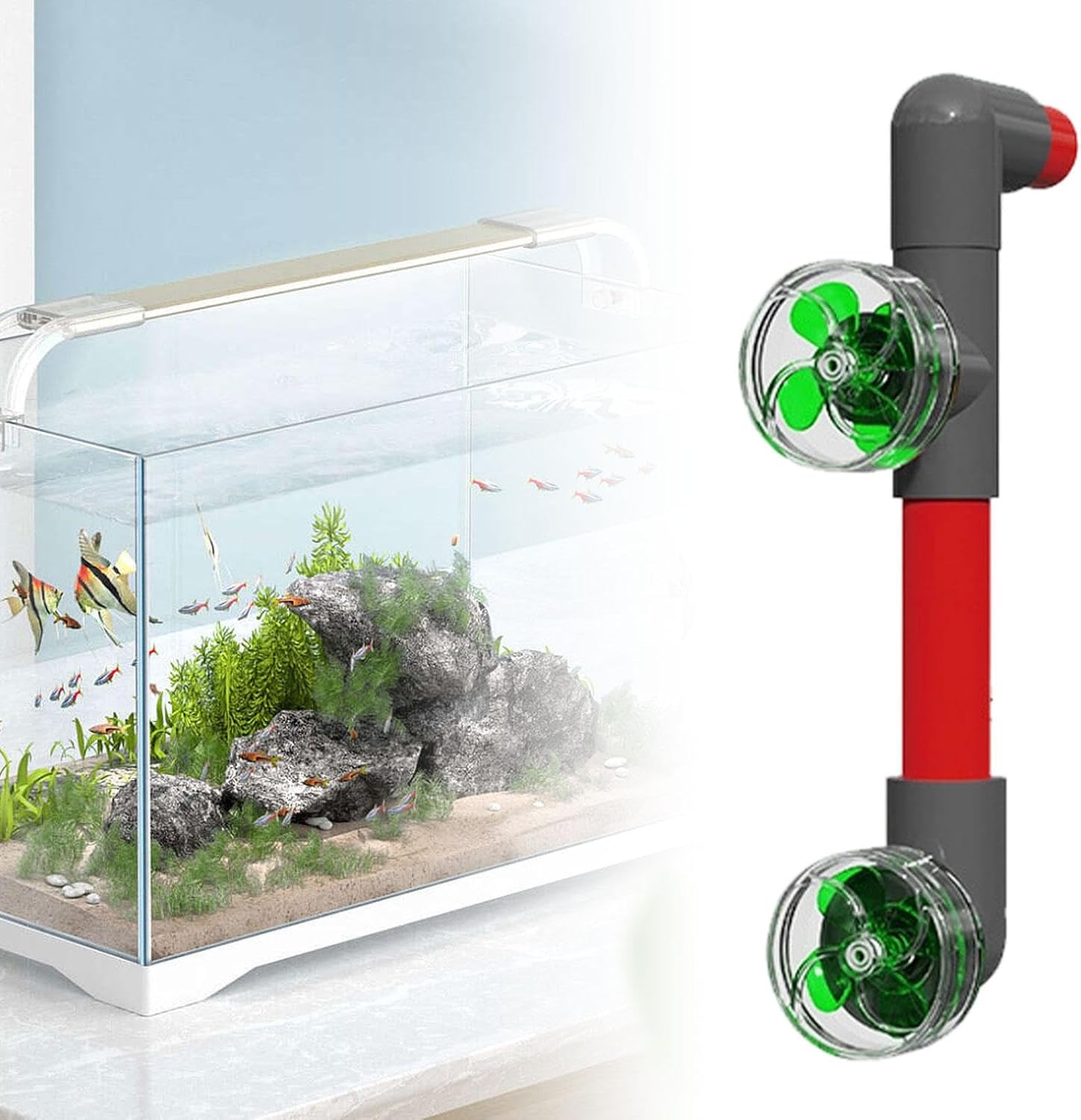Aquarium Water Outlet Fan Outlet Accessories Multipurpose Pipe Fittings Set for Aquarium, Green, 25MM Inner Diameter