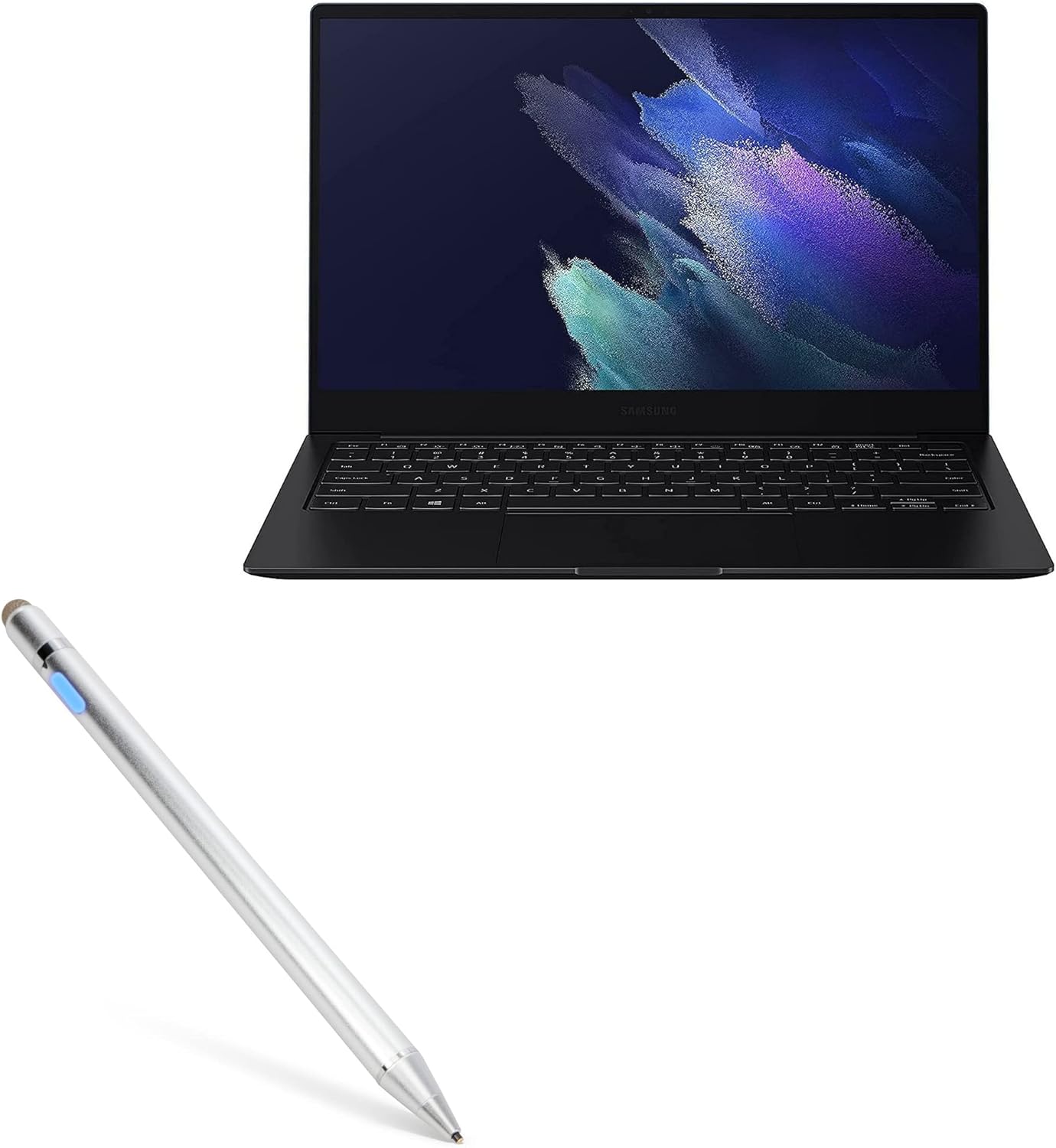 BoxWave Stylus Pen Compatible with Samsung Galaxy Book Pro 360 (15.6 in) - AccuPoint Active Stylus, Electronic Stylus with Ultra Fine Tip - Metallic Silver