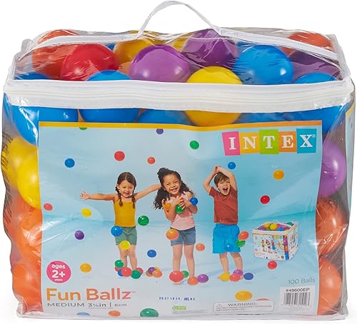 Miniatura 6 de Intex Bolas de plástico multicolor para casas de rebote (100 grandes y 100 pequeñas)