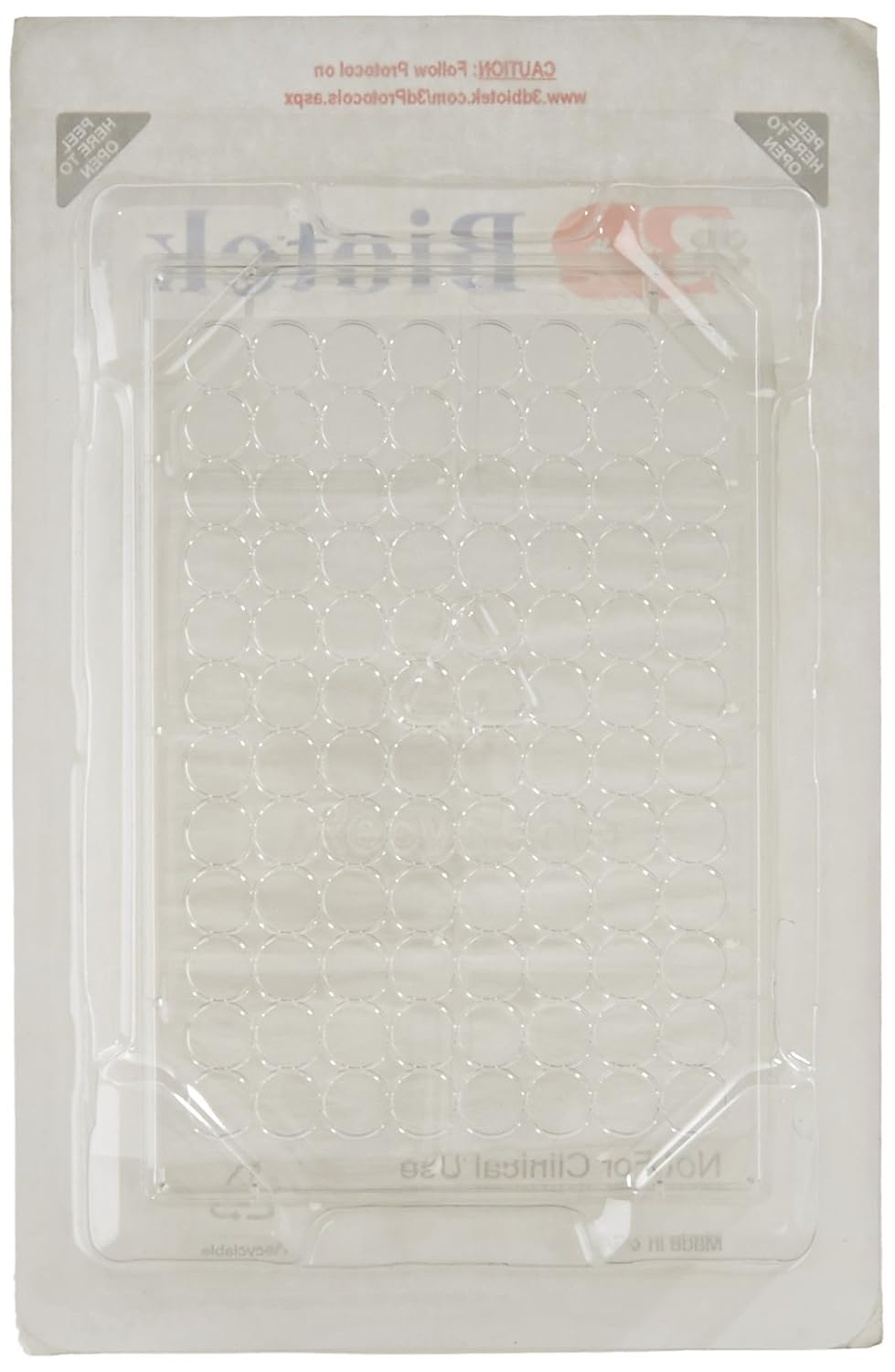 Celltreat 296121520 96 Well Culture Plate with 12 3D PS Scaffolds, Sterile, 150µm Fiber Diameter