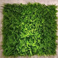 Vista 7 de uyoyous 12 paneles de pared de helecho artificial, seto de boj sintético, paneles de pared de helecho para interiores y exteriores, 24 x 16 pulgadas