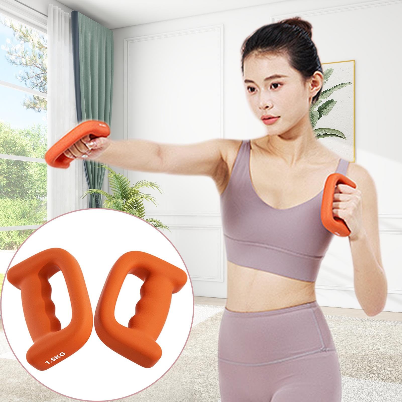 Dumbbell Weights, Home Fitness, D Grip Hand Weights, Non Slip Coating, lekka konstrukcja, 2 sztuki, kolor różowy, niebieski, dla kobiet, seniorów, spacerów, pilatesu i początkujących treningów