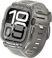 Vista 13 de Goton Estuche impermeable 3 en 1 con correa para Apple Watch con protector de pantalla de vidrio templado incorporado de 40 mm, cubierta frontal