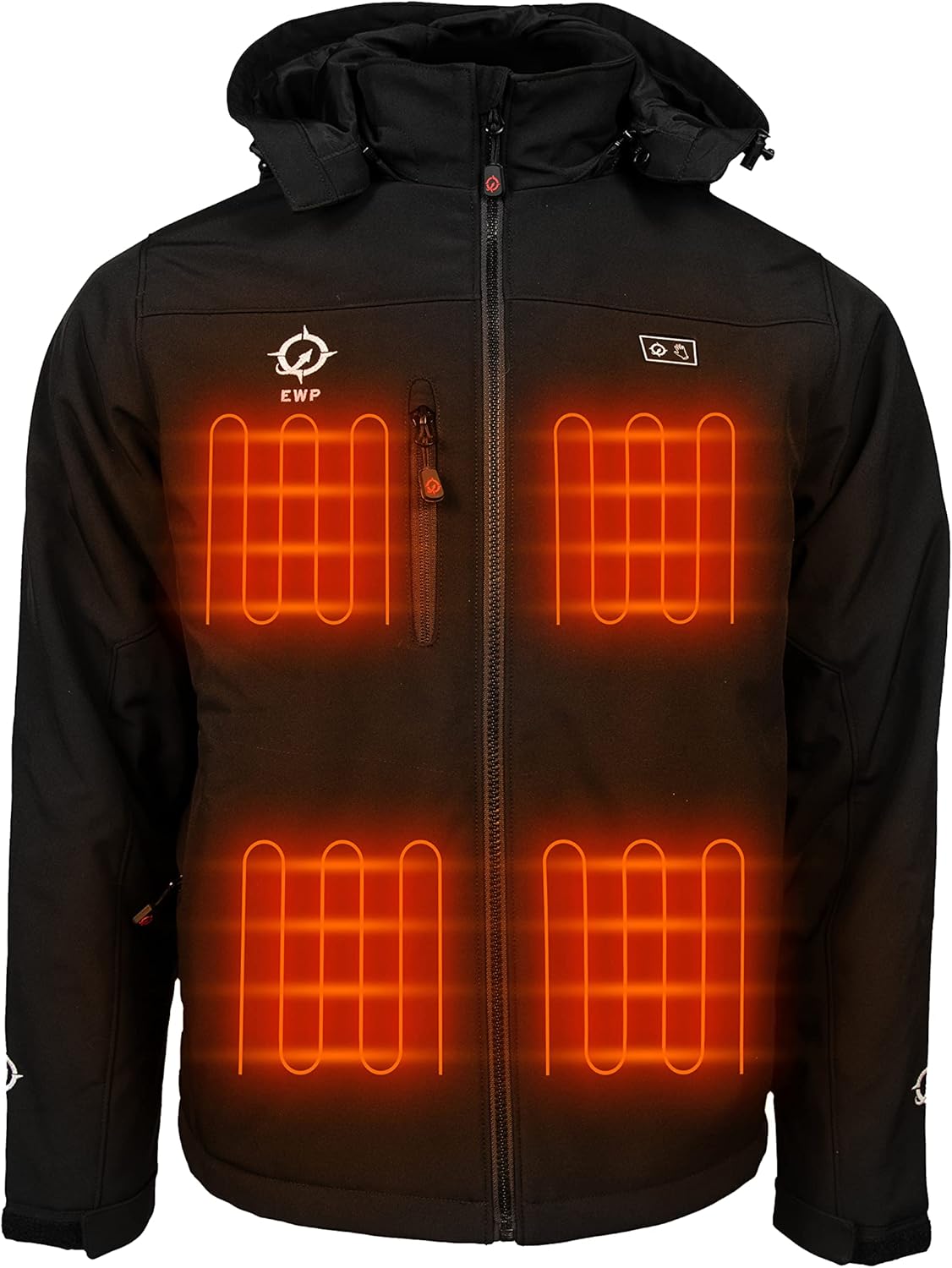 4TEK Chaqueta térmica negra unisex EWP, Negro -