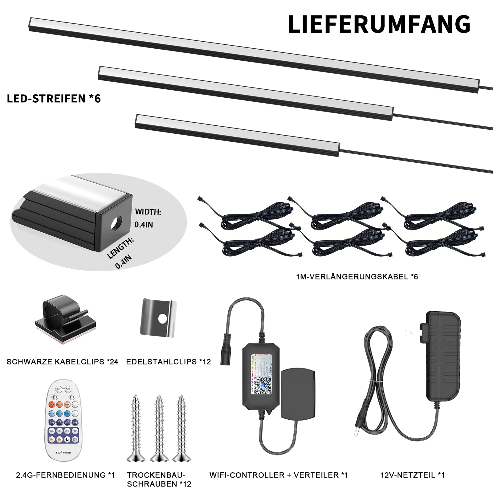 LED Pannelli Fonoassorbenti, 6 Pezzi 2700K-6500K Bianco Caldo a Freddo, Striscia LED Dimmerabile Compatibile Alexa, Autoadesiva con Controllo APP e Telecomando per Pannelli Acustici (40*2+60*2+90*2cm)