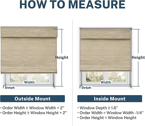 Miniatura 6 de Persianas romanas personalizadas sin cordones para ventanas, tratamientos de ventanas, persianas romanas de tela natural, persianas con filtro de