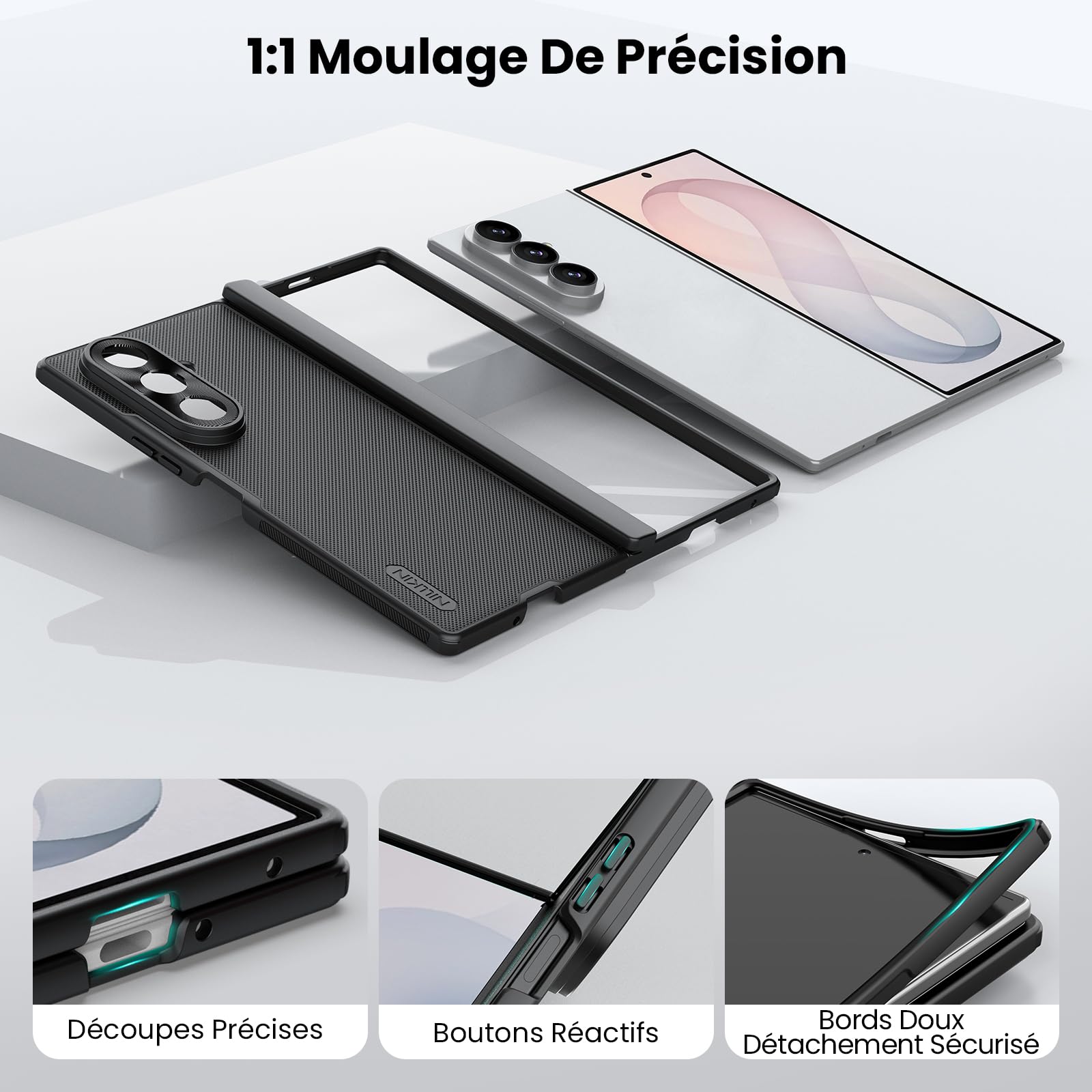 Nillkin Coque pour Samsung Galaxy Z Fold 8 Ultra, Compatible MagSafe,Noire