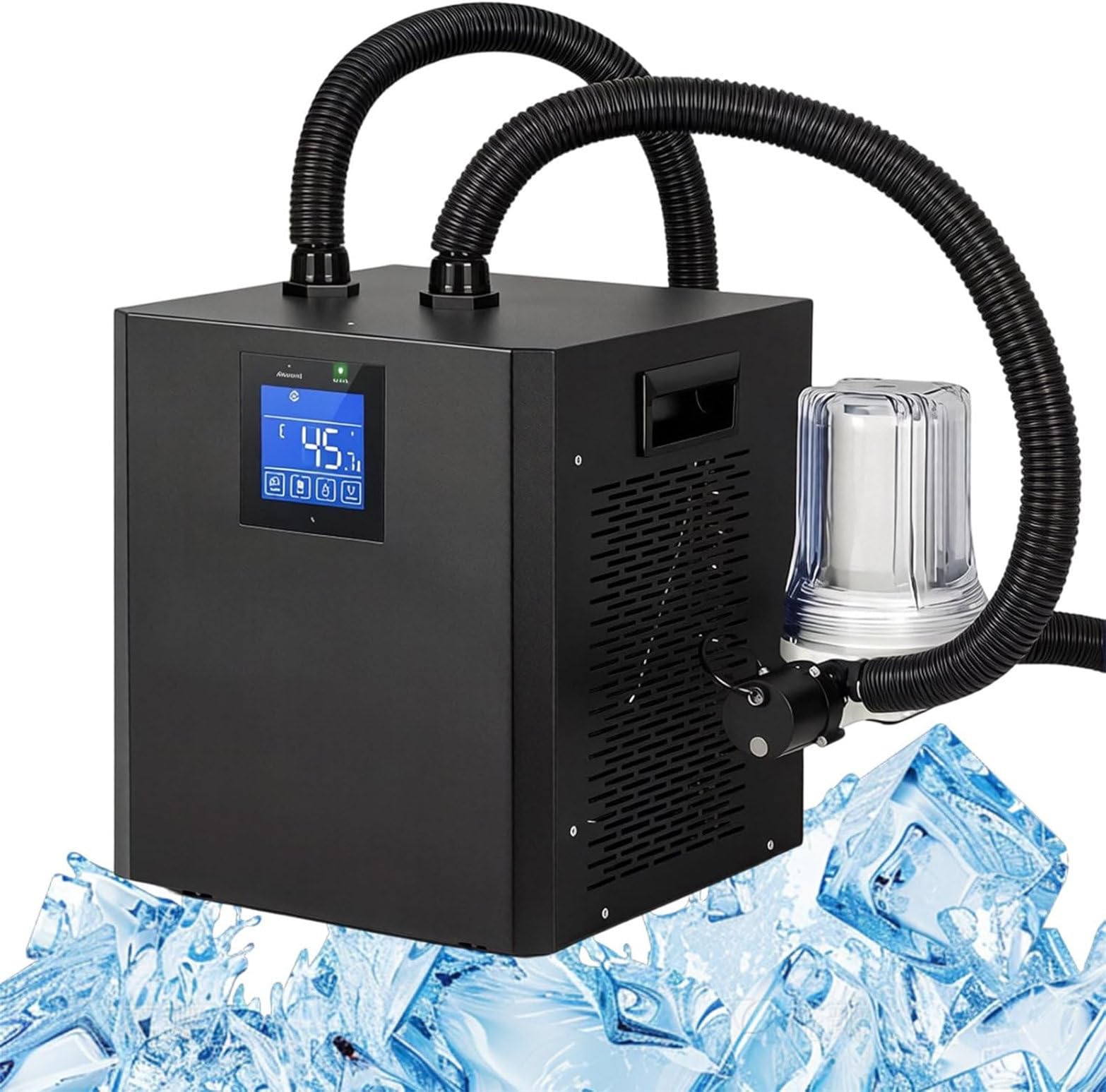 GYQSSD 600W 1/3 H P Ice Bath Water Chiller for Cold Plunge Tubs with Pump, External Filter, Remote Control, Cooling System Water Cooler for Ice Bath Cold Therapy Muscle Recovery