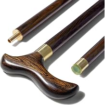 Premium Folding Wooden Cane for Men, 3-Piece Walking Stick