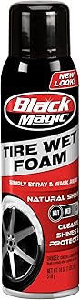 Black Magic 800002220 Tire Wet Foam, 18 oz. - Specially Formulated Thick Tire Spray Foam Clings to Tires to Dissolve and Clean Dirt While Shining and Protecting All In One Step