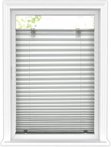 Miniatura 8 de LazBlinds Persianas plisadas sin cordón, sin herramientas, con ventosas, filtrado de luz, parte superior hacia abajo, persianas plisadas para