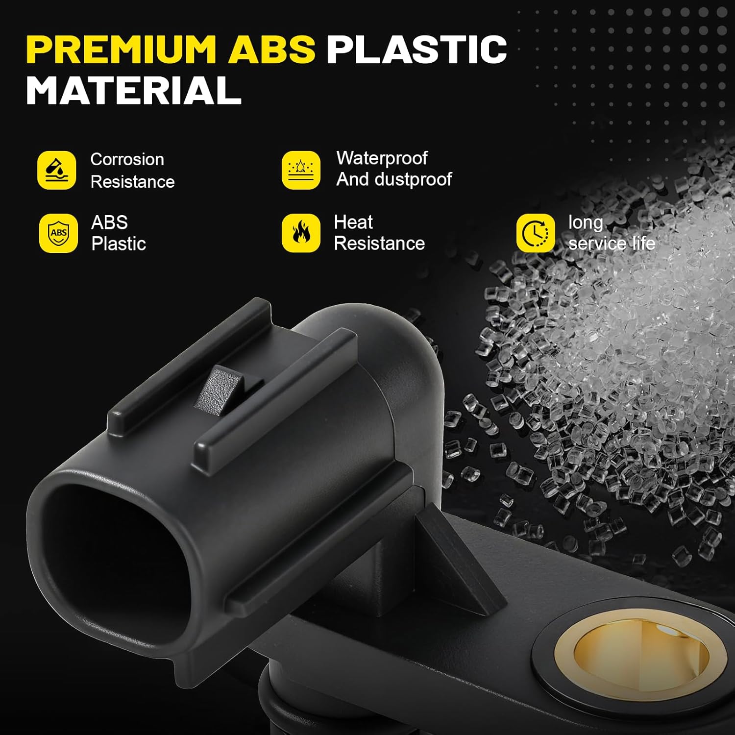 Set of 4 ABS Wheel Speed Sensors for 2007-2017 Toyota Tundra, 2008-2017 Toyota Sequoia Front & Rear, Left & Right, Replaces ALS1790, ALS1791, 89543-0C020, 89542-0C020, 970112, 970106