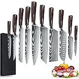 Dfito Knife Set, 10 Pieces Kitchen Knives for Professional Chefs, 3.5-8 Inch Set Boxed Knives 440A Stainless Steel Ultra Sharp Japanese Knife