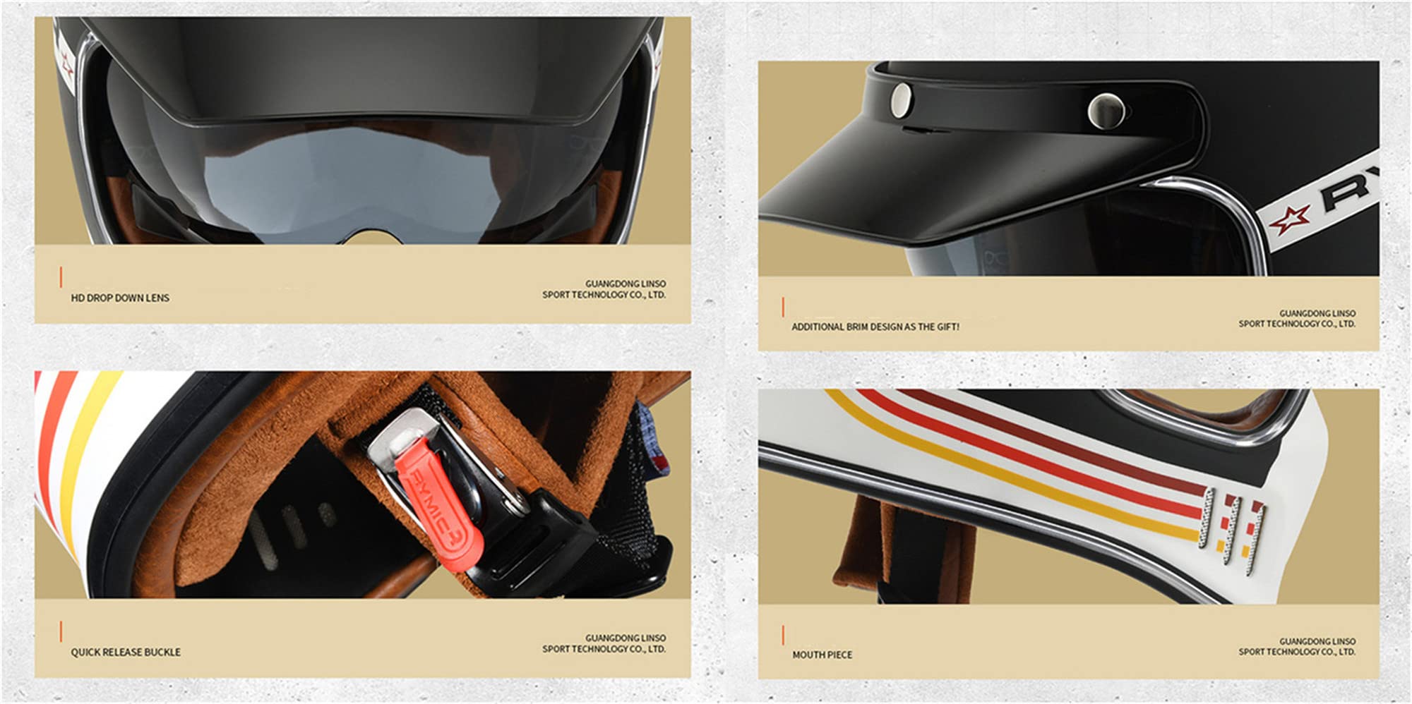 Amazon.co.jp: RYMIC オフロードヘルメット バイク用ヘルメット フル