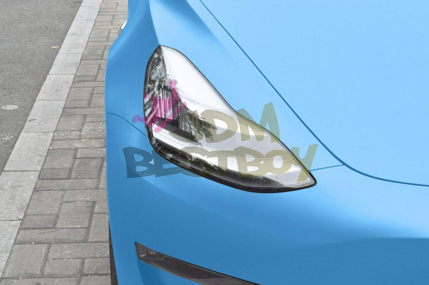 Satin Baby Blue Automotive Vinyl Wrap Car Vehicle Bubble Free Air Release 20"x60" (1.6FTx5FT)