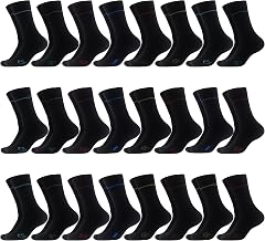 WeciBor 24 Pairs Cotton Men's Socks, Seamless Breathable Business Socks for Work and Everyday Use